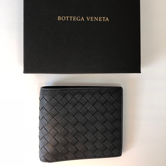 Bottega Veneta NIB Bifold Intercciato Wallet Grey - Picture 3 of 7
